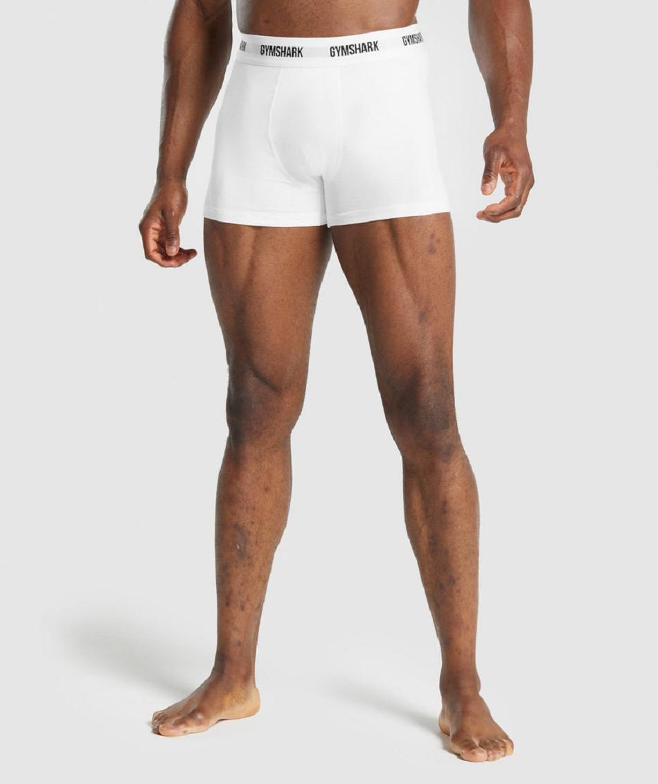 Boxer Gymshark Boxers 2pk Hombre Blancas | CO 3915EBC